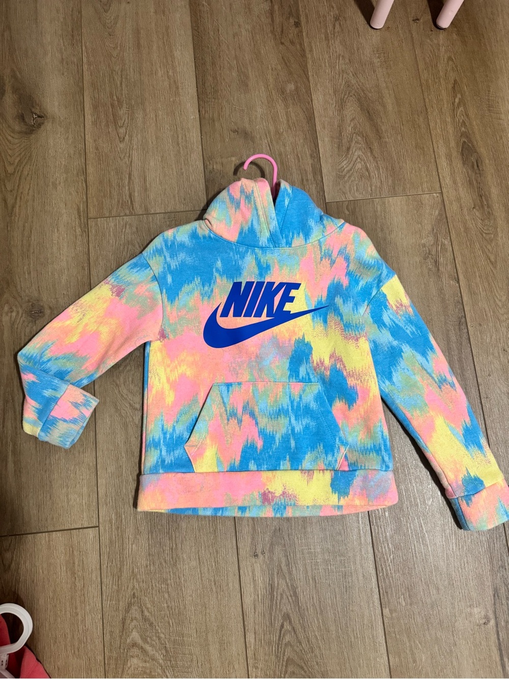 Nike Kids Colorful Tie-Dye Hoodie - Blue, Pink, Yellow